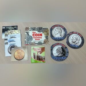 Coin Counting Book and Educational Set (11 books)